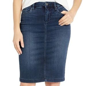 NWT BLANK NYC Skirt Denim Pencil Skirt NEW High Waisted Dark Blue 90s Sold Out